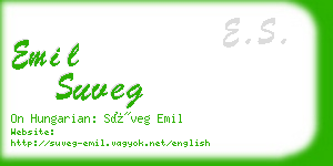 emil suveg business card